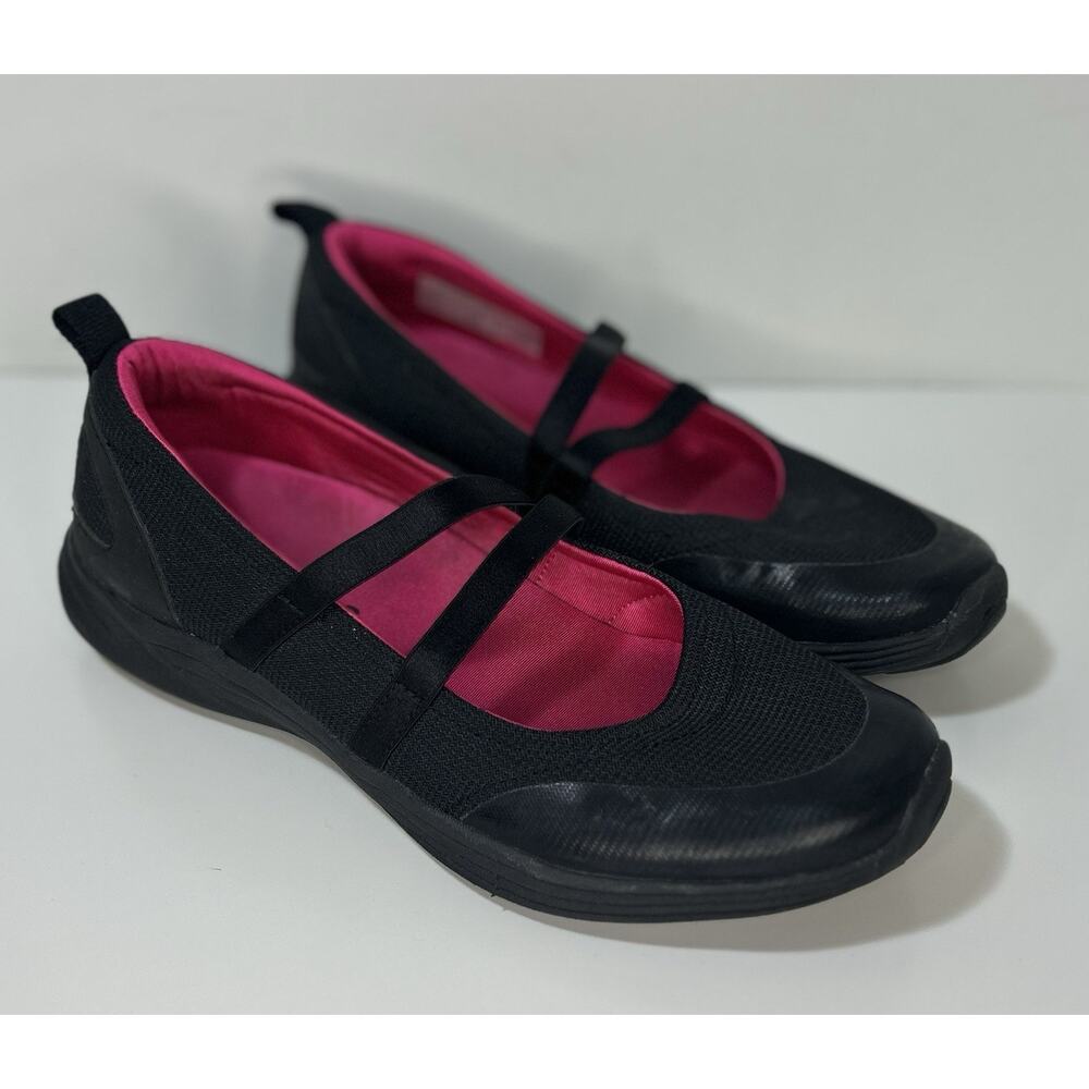 VIONIC Black Mary Jane Comfort Walking Shoes Casual Sneakers Solid Womens 8.5